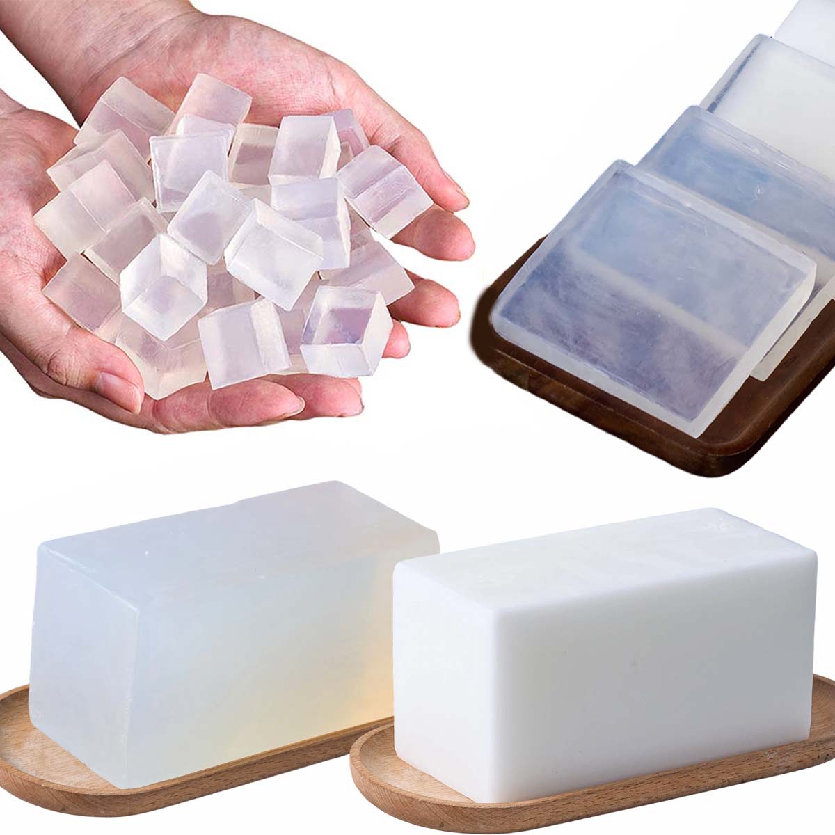 Soap Making Glycerin - 1000 جرام قاعدة صابون الجلسرين لتقوم