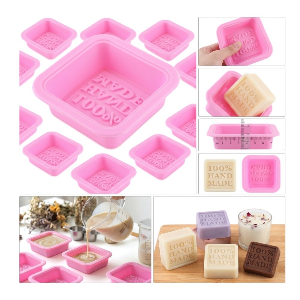 Soap Making Process - 25 قطعة قالب صابون سيليكون غير