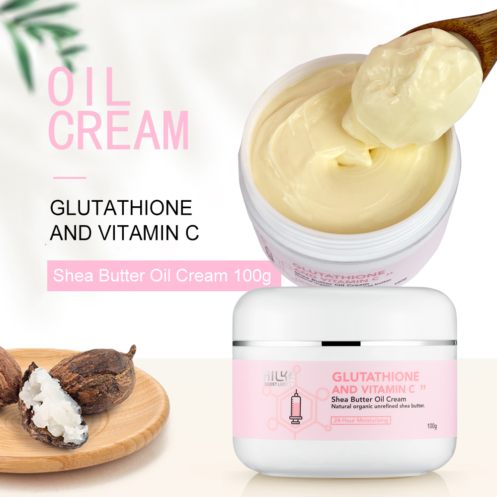 Shea Butter Raw - كريم تبييض وتفتيح AILKE، مناسب للوجه