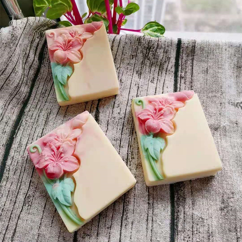 قالب صابون زهور جميلة مستطيل ز - مراجعة Soap Making Process وسعره
